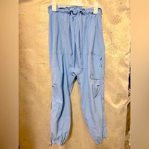 NWT Free Movement baby blue baggy jogger pants. Size L multiple pockets